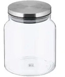 Relaxdays Vorratsgl&auml;ser mit Deckel, 3er Set, 1100 ml, runde Vorratsdosen, luftdichte