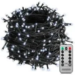 Monzana Lichterkette 20m 200 LED kaltwei&szlig; Fernbedienung