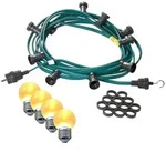 Illu-/Partylichterkette 10m Au&szlig;en Terrasse Garten 10 ultra-warmwei&szlig;e LED...