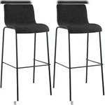 CLP 2er Set Barhocker Hover Stoff Vierfu&szlig;gestell Stoff HBT: 100x43x48 cm...