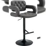 CLP Barhocker Dublin Kunstleder grau/schwarz