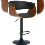 CLP Barhocker Vestal walnuss/schwarz/Kunstleder
