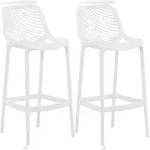 CLP 2er Set Outdoor Barhocker Air wei&szlig;