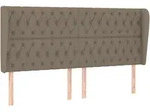 vidaXL Kopfteil mit Ohren Taupe 183x23x118/128 cm Stoff