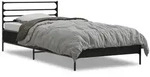 vidaXL Bettgestell Schwarz 90x190 cm Holzwerkstoff und Metall