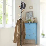 Yamazaki Home Garderobenst&auml;nder Kleiderst&auml;nder Garderobe Metall + Holzakzente
