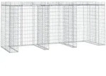vidaXL Gabionen-M&uuml;lltonnenbox 270x91x120 cm Verzinktes Eisen