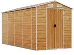 vidaXL Ger&auml;tehaus Hellbraun 191x385x198 cm Verzinkter Stahl