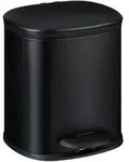 Relaxdays M&uuml;lleimer Bad, 5 l, Kosmetikeimer mit Soft-Close, matte Optik, 2