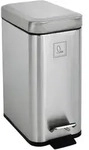 SVITA STM5 M&uuml;lleimer Treteimer 5l inkl. Inneneimer Softclose-Deckel Silber