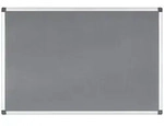 Bi-Office Maya graue Filz Pinnwand mit Aluminiumrahmen 90 x 60 cm