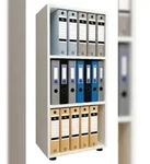 VCM B&uuml;roregal & B&uuml;cherregal Ulas Wei&szlig; H. 108 x B. 49 x T. 32 cm