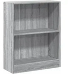vidaXL B&uuml;cherregal Grau Sonoma 60x24x76 cm Holzwerkstoff