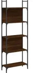 vidaXL B&uuml;cherregal 5 B&ouml;den Braun Eichen-Optik 60,5x24x166,5 cm