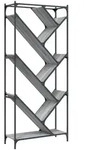 vidaXL B&uuml;cherregal Grau Sonoma 79x30x180 cm Holzwerkstoff und Metall