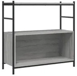 vidaXL B&uuml;cherregal Grau Sonoma 80x30x78,5 cm Holzwerkstoff und Eisen