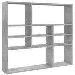 vidaXL Wandregal Betongrau 90x16x78 cm Holzwerkstoff