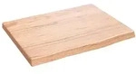 vidaXL Wandregal Hellbraun 40x30x2 cm Massivholz Eiche Behandelt