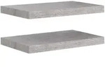 vidaXL Schweberegale 2 Stk. Betongrau 50x23x3,8 cm MDF