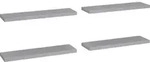 vidaXL Schwebende Wandregale 4 Stk. Grau 90x23,5x3,8cm MDF