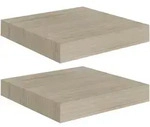 vidaXL Schwebende Wandregale 2 Stk. Eichefarben 23x23,5x3,8cm MDF