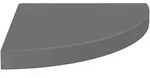 vidaXL Eck-Schweberegal Hochglanz-Grau 35x35x3,8 cm MDF