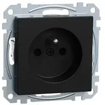 Merten System M, Steckdose 1f, UP m.BS IP20, schwarz matt, Ocean Plastic