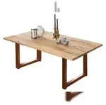 SIT M&ouml;bel Esstisch aus Wildeiche 220 cm | Platte 40 mm natur | Gestell Metall