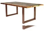 SIT M&ouml;bel Esstisch 240 cm | Tischplatte 40 mm Altholz bunt | Kufen-Gestell...