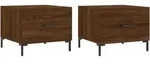 vidaXL Couchtische 2 Stk. Braun Eichen-Optik 50x50x40 cm Holzwerkstoff