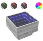 vidaXL Beistelltisch mit LED Grau Sonoma 40x40x30 cm Holzwerkstoff