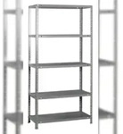 PROREGAL Schraubregal PANDA | HxBxT 180x80x50cm | 5 Fachb&ouml;den | Fachlast 100kg 