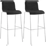 CLP 2er Set Barhocker Hover Stoff Vierfu&szlig;gestell Stoff HBT: 100x43x48 cm...
