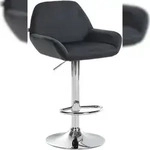 CLP Barhocker Braga Samt schwarz/chrom