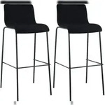 CLP 2er Set Barhocker Hover Stoff Vierfu&szlig;gestell Stoff HBT: 100x43x48 cm...