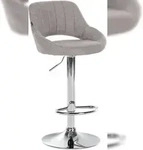 CLP Barhocker Milet Stoff grau/chrom