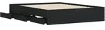 vidaXL Bettgestell mit Schubladen Schwarz 140x190 cm Holzwerkstoff