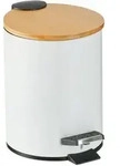 Relaxdays M&uuml;lleimer Bad, 3 l, Kosmetikeimer Absenkautomatik, Bambusdeckel,