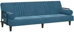 vidaXL Schlafsofa mit Armlehnen Blau Samt