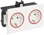 Rehau Steckdose 2-fach BRK 2STD rws/rt 6121020