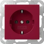 Gira System 55 Steckdose, 1f, rot, gl&auml;nzend, Unterputz, Steckdose CEE 7/3 (Typ F),