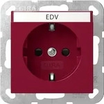 Gira System 55 Steckdose, 1f, rot, gl&auml;nzend, Unterputz, mit erh&ouml;htem