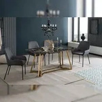 SalesFever Esstisch 160x90 cm | Glas | B 160 x T 90 x H 76 cm | Schwarz