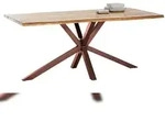 SIT M&ouml;bel Baumkante-Esstisch 200 cm aus Akazie | Platte 56 mm natur | Gestell...