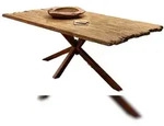 SIT M&ouml;bel Esstisch 220x100 cm | 50 mm Tischplatte Teak natur | Metallgestell