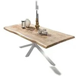 SIT M&ouml;bel Baumkante-Esstisch | 220x100 cm | 50 mm Platte Mango natur |...