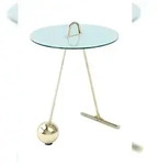 Lalee.Avenue Kayoom Beistelltisch Pendulum 525 Gold / Wei&szlig;, 46cm (L/T) x 46cm (B) x