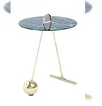 Lalee.Avenue Kayoom Beistelltisch Pendulum 525 Gold / Schwarz, 46cm (L/T) x 46cm (B)
