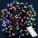 Monzana Lichterkette 700 LED mehrfarbig bunt Fernbedienung Innen Au&szlig;en