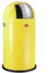 NABER GmbH Wesco M&uuml;lleimer Pushboy Lemonyellow, Abfalleimer, Stahlblech, 50 L,